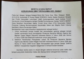 Gereja Terganjal Izin, Umat Katolik di Babat Tak Bisa Misa