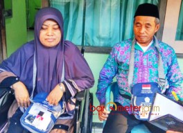 Sempat Patah Kaki, Akhirnya Atik Berangkat ke Tanah Suci