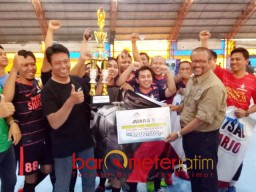 Pokja Wartawan Sidoarjo Juara Turnamen Futsal 2018