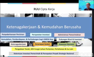 Pengamat: RUU Ciptaker Picu Penciptaan Lapangan Kerja