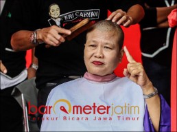 Rayakan Kemenangan Eri-Armuji, Kader PDIP Gundul Massal