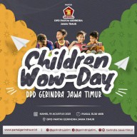 Rayakan Idul Yatama, Gerindra Jatim Gelar Children Wow-Day