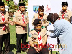 Ultah, Pramuka Jatim Vaksinasi 60 Ribu Dosis di 60 Titik