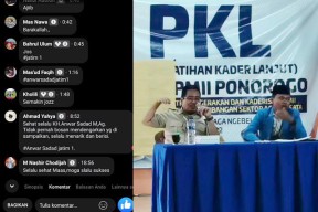 Gembleng Kader PMII Ponorogo, Fanspage FB Sadad Diwarnai Tagar AnwarSadadJatim1