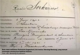 Soekarno Lahir di Blitar atau Surabaya Sejarawan Beber Buku Induk Mahasiswa ITB