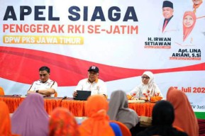 Ribuan Emak-emak PKS Jatim Apel Siaga di Hari Anak Nasional, Gaungkan Program Rumah Keluarga Indonesia