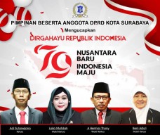 Pimpinan dan Anggota DPRD Kota Surabaya Mengucapkan HUT ke-79 RI