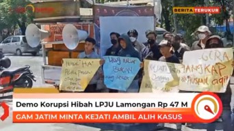 VIDEO: Demo Korupsi Hibah LPJU: Jangan Hanya 4 yang Ditumbalkan, Tangkap Husnul Aqib!