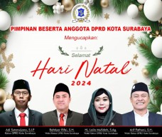 Pimpinan dan Anggota DPRD Surabaya Mengucapkan Selamat Natal 2024