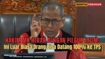 VIDEO: Hakim MK Heran dengan Pilgub Jatim, Luar Biasa Orang Bisa Datang 100% ke TPS!