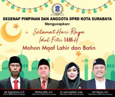 DPRD Kota Surabaya Mengucapkan Selamat Hari Raya Idul Fitri 1446 H