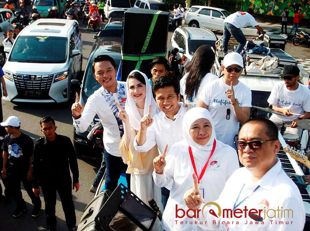 Ribuan Pendukung Khofifah-Emil Selimuti Massa Gus Ipul-Puti