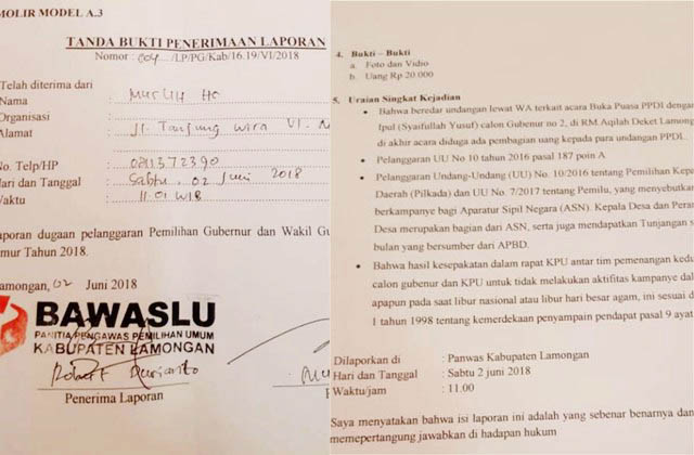 Bagi-bagi Uang, Acara Gus Ipul-PPDI Dilaporkan ke Panwaslu