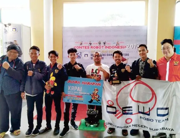 KRI 2019, Tim Robot Unesa Ukir Prestasi Membanggakan