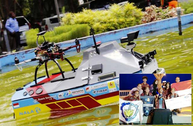 Tim Kapal Robot ITS Beber 5 Misi Berat di AS hingga Juara