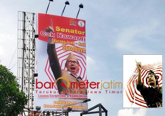 Bergaya ala Bung Tomo, Baliho Nawardi Curi Perhatian