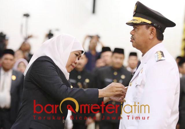 Lantik Pungkasiadi, Khofifah Pesan Soal Ruh Majapahit