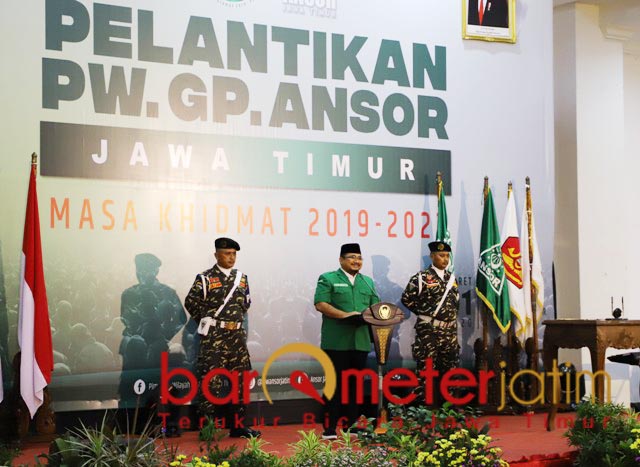 Pengurus Ansor Jatim Dilantik, Pidato Gus Yaqut Beraroma PKB