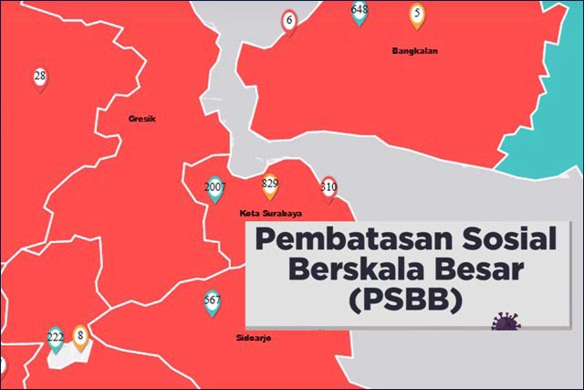 Jelang PSBB Surabaya, Sidoarjo, Gresik Finalisasi Payung Hukum