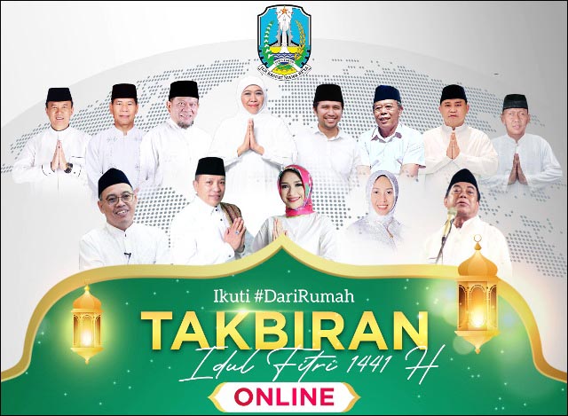 Suasana Corona, Khofifah Pilih Takbiran Online Lima Benua