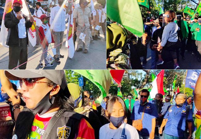 Anak-anak Warnai Pendaftaran Machfud-Mujiaman ke KPU