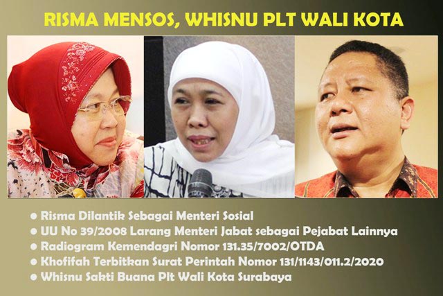 Whisnu Plt Wali Kota, Khofifah: Risma Otomatis Berhenti