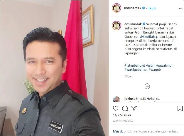 Iseng Selfie sebelum Rapat, Eh.. Wagub Emil Malah Ditanya Filter