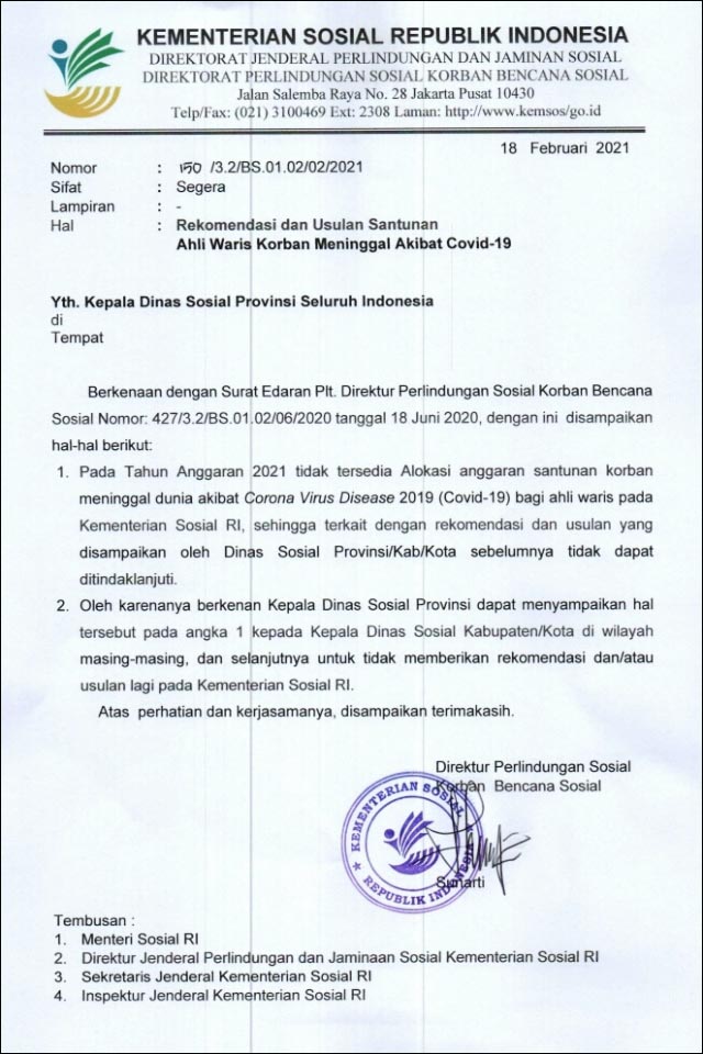 Santunan Rp 15 Juta Disetop Risma, Khofifah Beri Rp 5 Juta