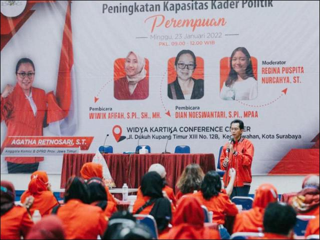 Incar Hattrick Pemilu, PDIP Surabaya Gembleng Kader Perempuan di HUT Megawati