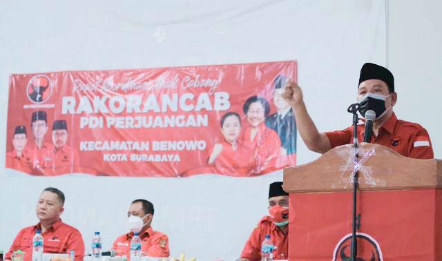 Rakorancab PDIP Benowo Target Menang Tebal di Pileg 2024: Suara Naik 200 Persen