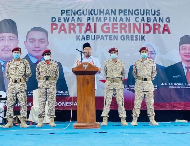 Perjuangkan Petani, Anwar Sadad Kukuhkan DPC Gerindra Gresik di Tempat Mewah