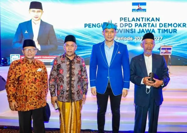 Kompak Ketua PWNU-Ketua Muhammadiyah Jatim Doakan AHY-Demokrat Sukses di 2024