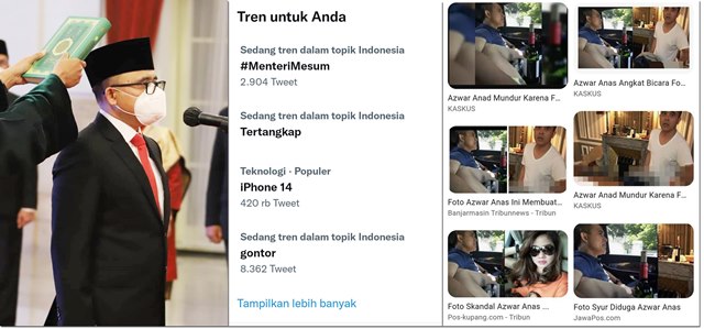 Dilantik Jadi Menpan RB, Azwar Anas Langsung Digoyang Tagar “Menteri Mesum”