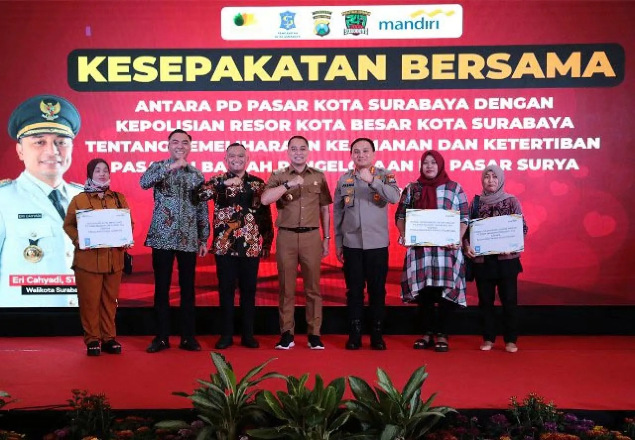 PD Pasar Surya Surabaya-Polrestabes Teken MoU, Pedagang Jangan Nekat Menjual di Atas HET!