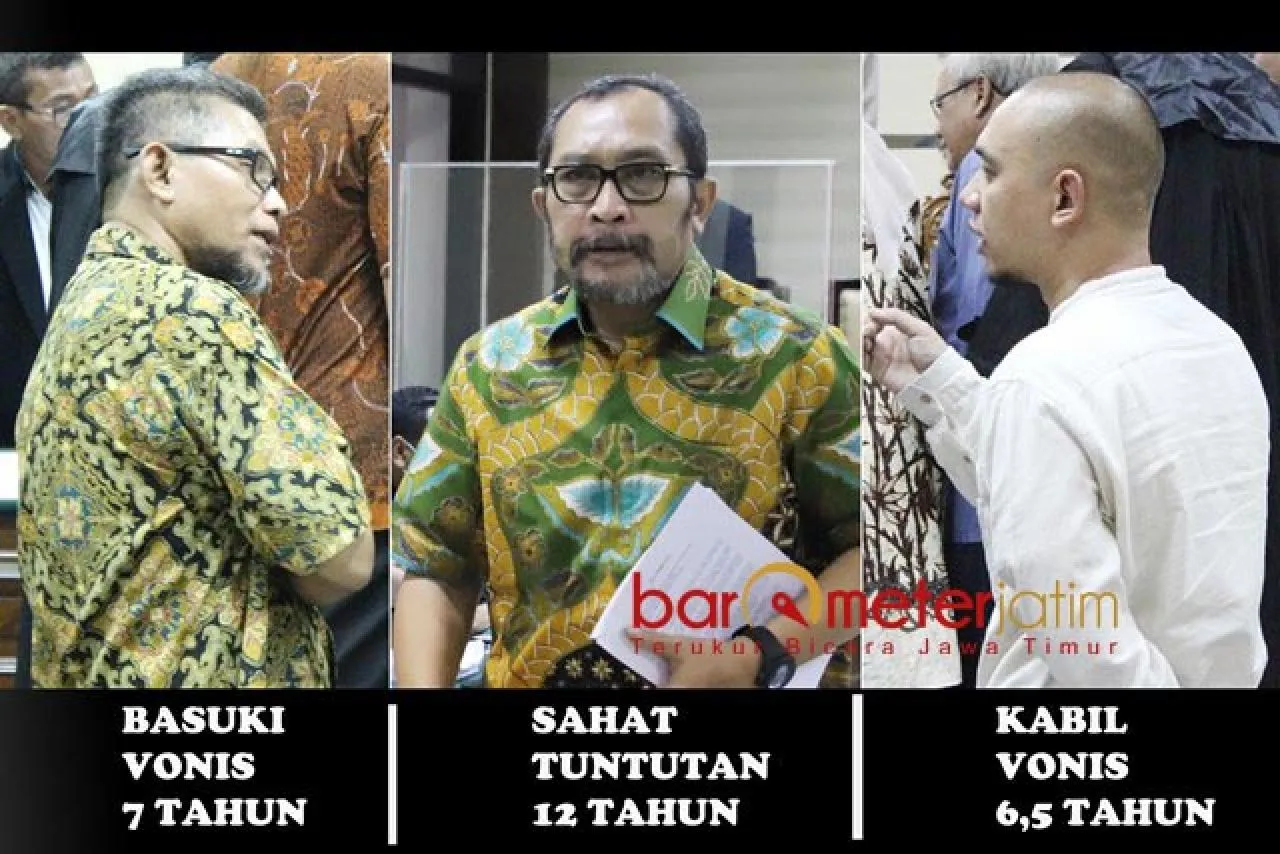 Jejak Suap DPRD Jatim: Basuki Dihukum 7 Tahun, Kabil 6,5 Tahun, Sahat Bakal Divonis 12 Tahun?