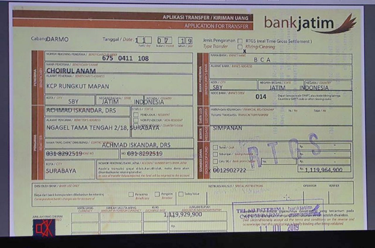 Sidang Korupsi Hibah: Dapat Transferan Rp 1,1 M dari Wakil Ketua DPRD Jatim asal Demokrat, Siapa Choirul Anam?