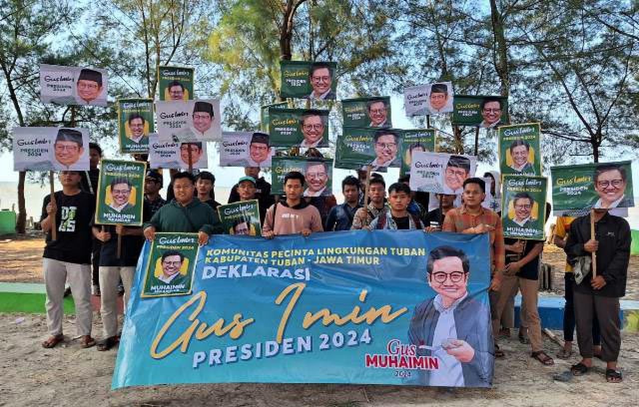 Deklarasi di Mangrove Center, Pemuda Pecinta Lingkungan Tuban Dukung Cak Imin Maju Capres 2024