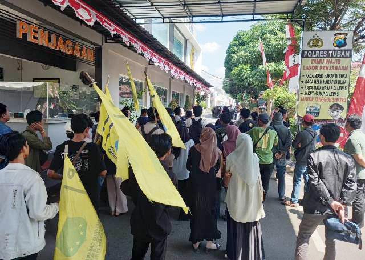 Duga Oknum Polisi Salah Prosedur saat Amankan Demo, IKA PMII Ramai-ramai Datangi Polres Tuban