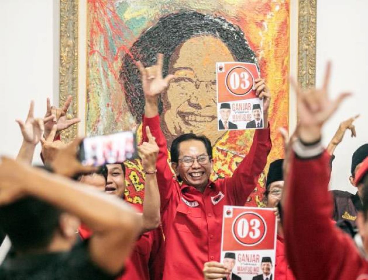 Ganjar-Mahfud Dapat Nomor 3, Euforia Kader PDIP Surabaya dan Simpatisan Meledak!