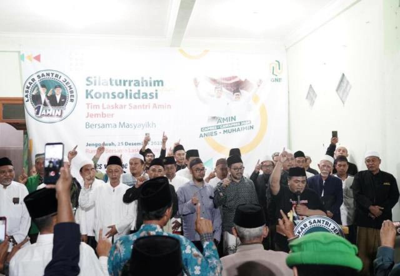 Laskar Santri Jember Dukung Anies-Muhaimin, Kiai Lirboyo Serukan Santri dan Umat Islam Bersatu!