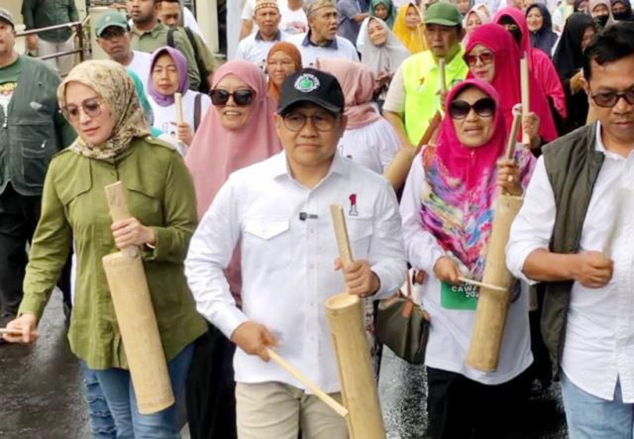 Kampanye Bawa Kentongan, Ajakan Cak Imin Bikin Bergetar: Ayo ke TPS Ibadah 14 Februari Wujudkan Perubahan!