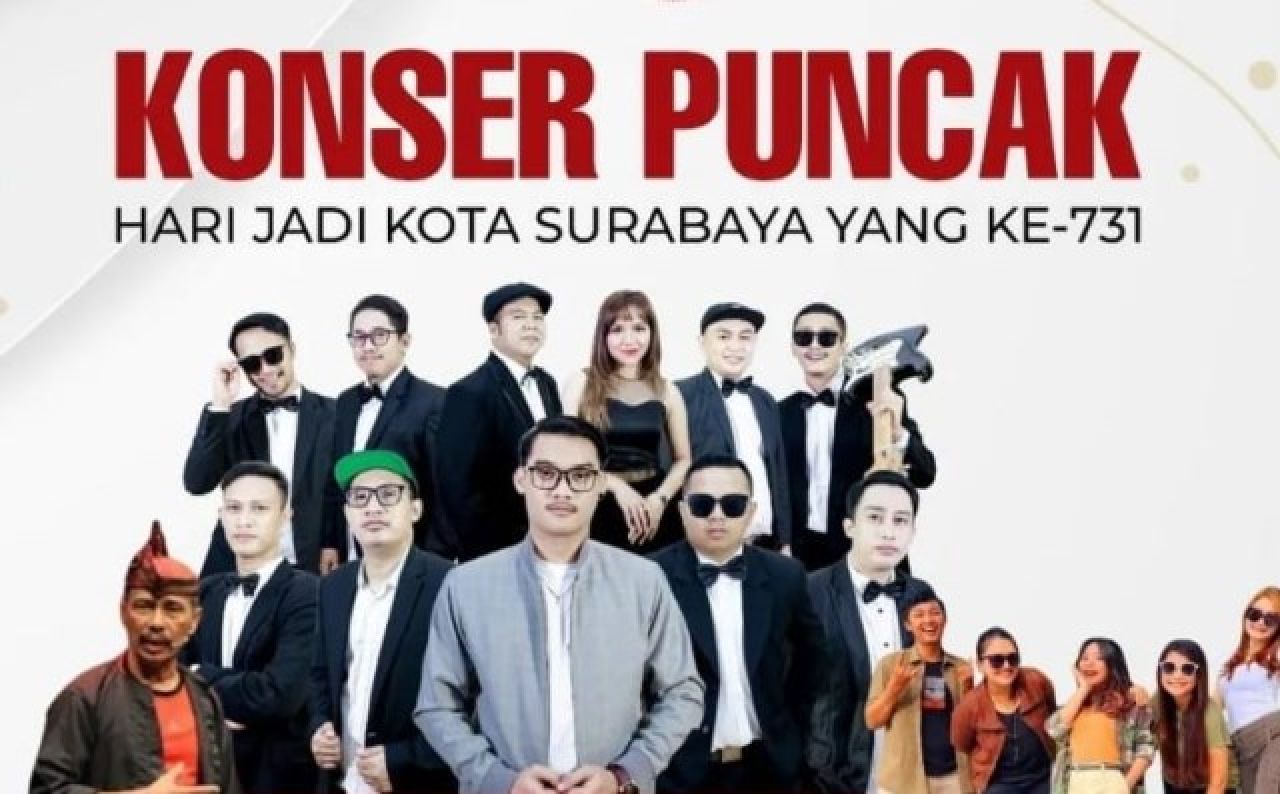 Puncak HJKS ke-731, Yuk! Nonton Konser Gratis di Balai Kota Surabaya
