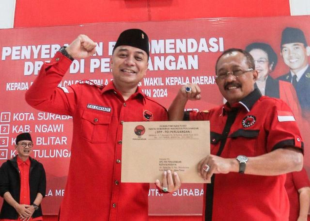 Eri Cahyadi-Armuji Dapat Rekom PDIP, Kader Banteng Incar Menang Tebal di Pilkada Surabaya!