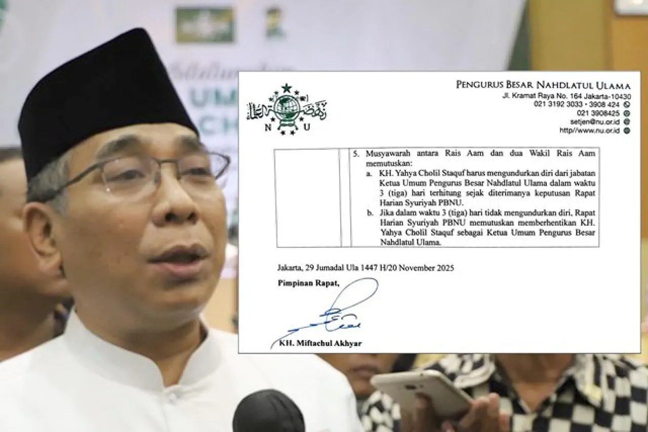 Gus Yahya Dipaksa Mundur dari Ketum PBNU! Ini Isi Risalah Rapat Harian Syuriyah