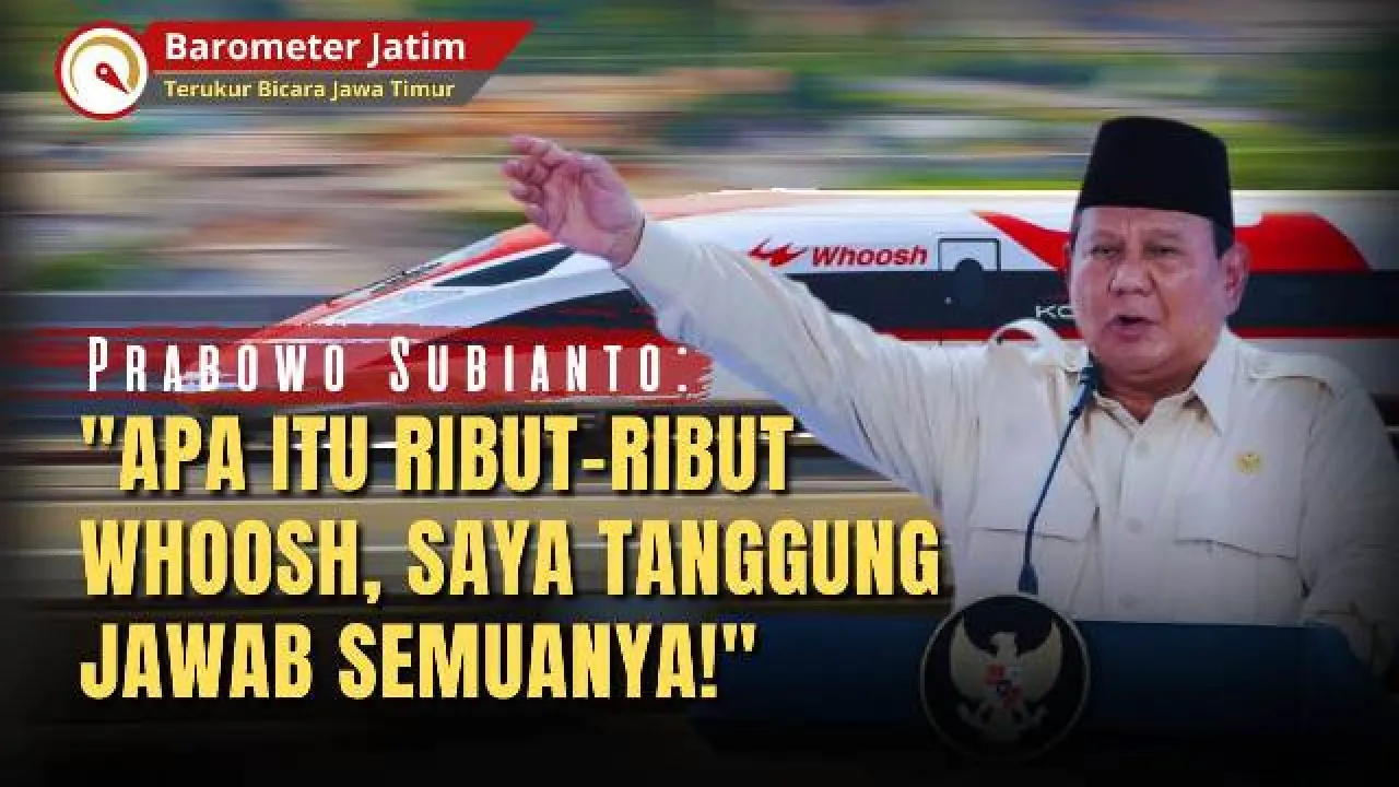 VIDEO: Ribut-ribut Kereta Cepat Whoosh, Prabowo: Sekarang Saya yang Tanggung Jawab!