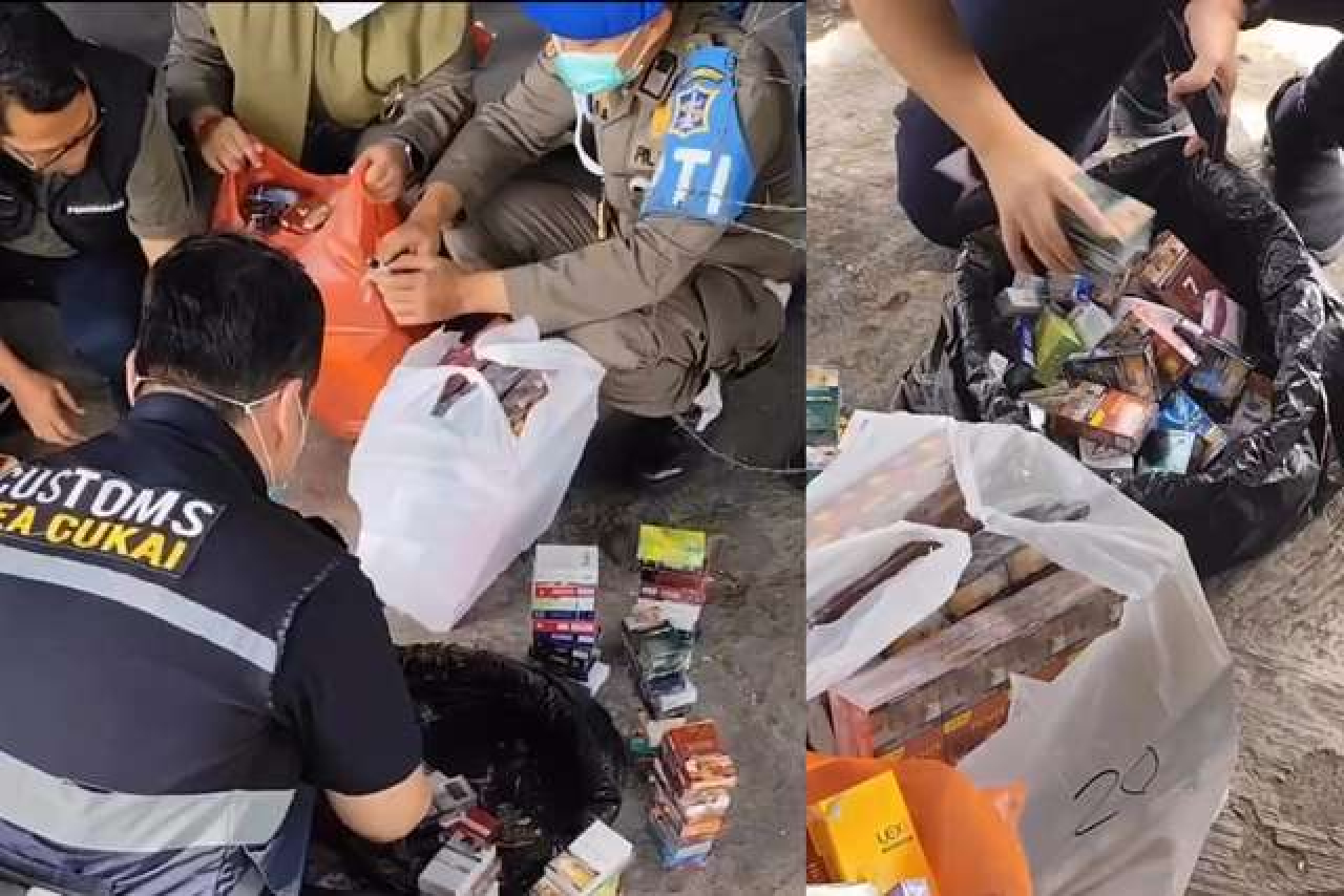 Berantas Rokok Ilegal, Razia Gabungan di Surabaya Selatan Sita 9.500 Batang!