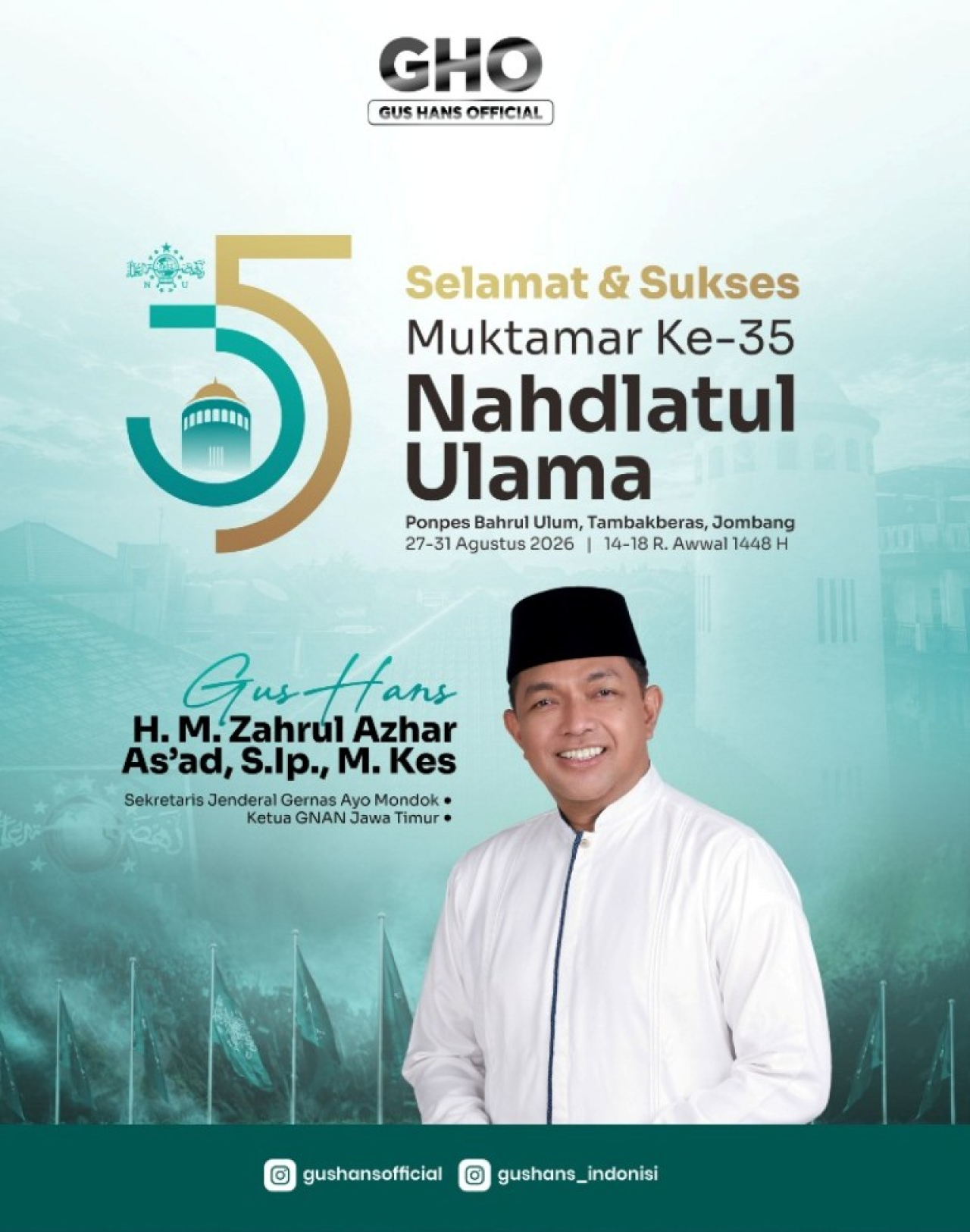 Gus Hans Selamat Muktamar NU
